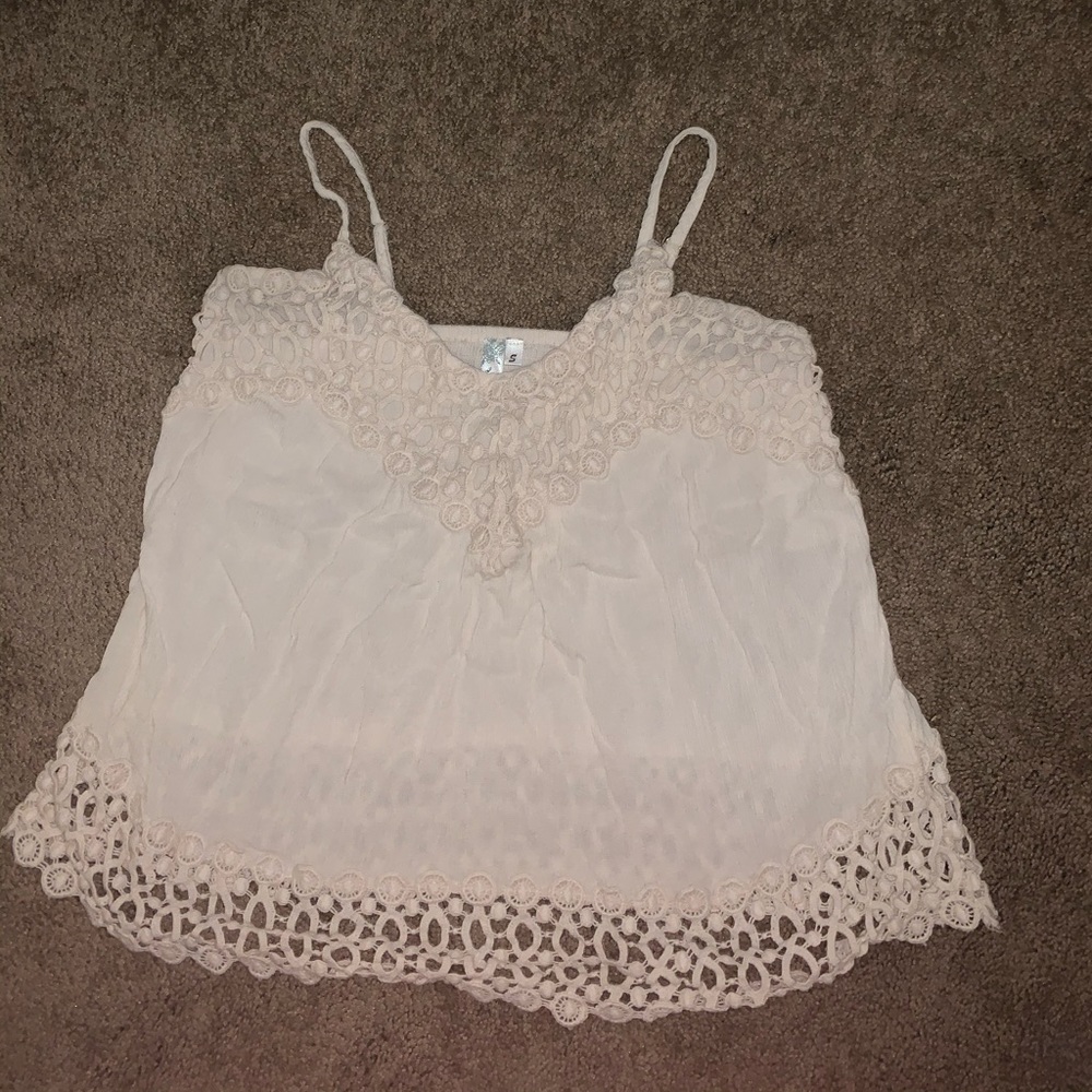 White Lace Tank Top